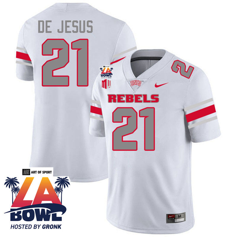 Jacob De Jesus LA Bowl Jersey,UNLV Rebels 2024 LA Bowl Jersey-White